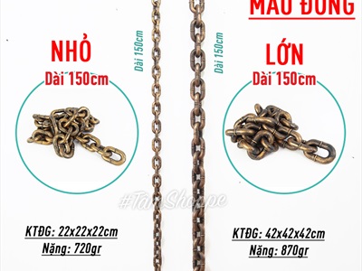 Dây xích nhựa cỡ lớn trang trí giả cổ dài 150cm DOCHOI-HLW-02